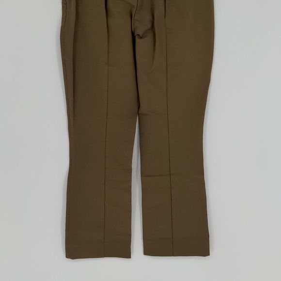 Everlane Women's The Kick Crop Work Pant Size 4 Olive Green Side Zip Bootcut - Picture 11 of 15